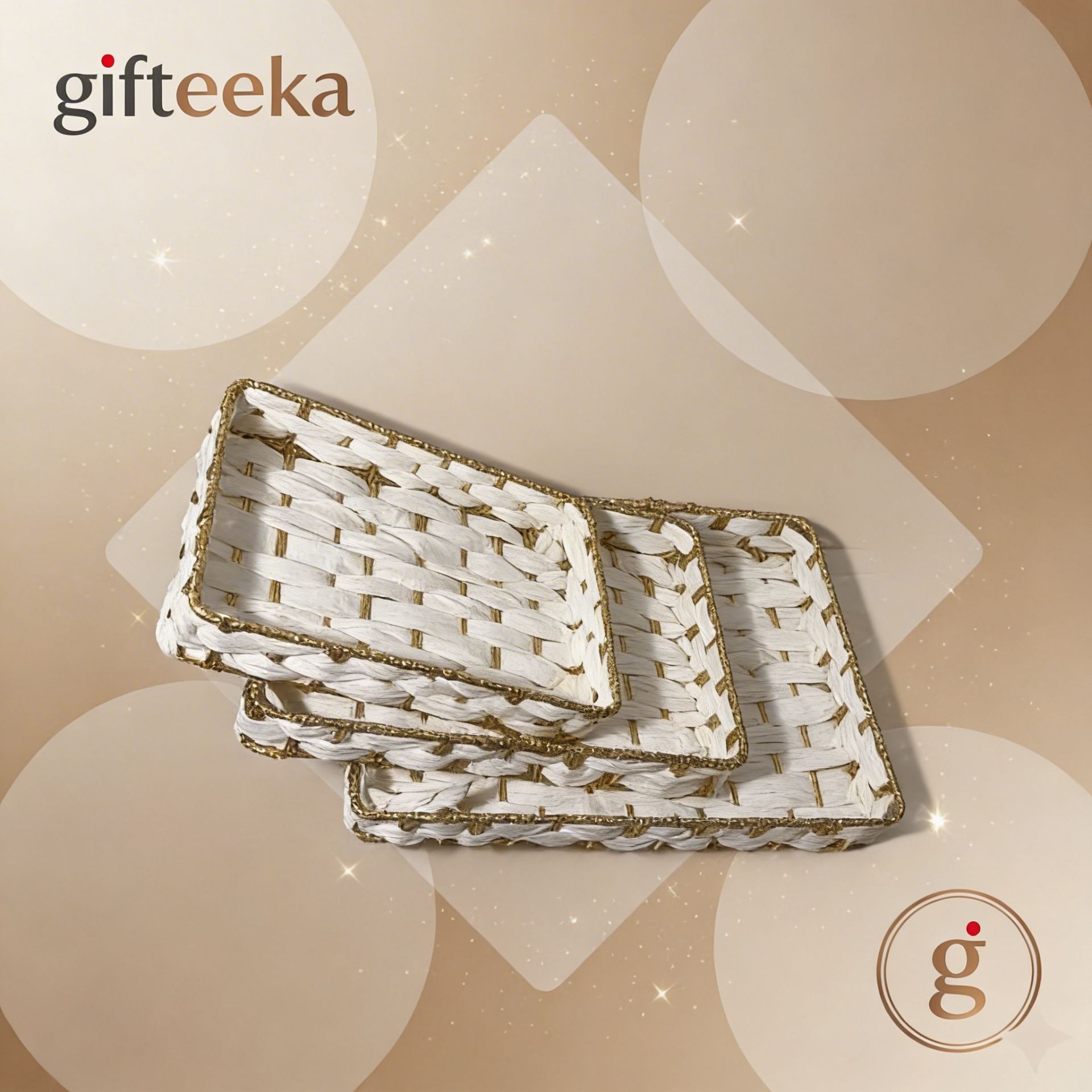 Golden white Trays