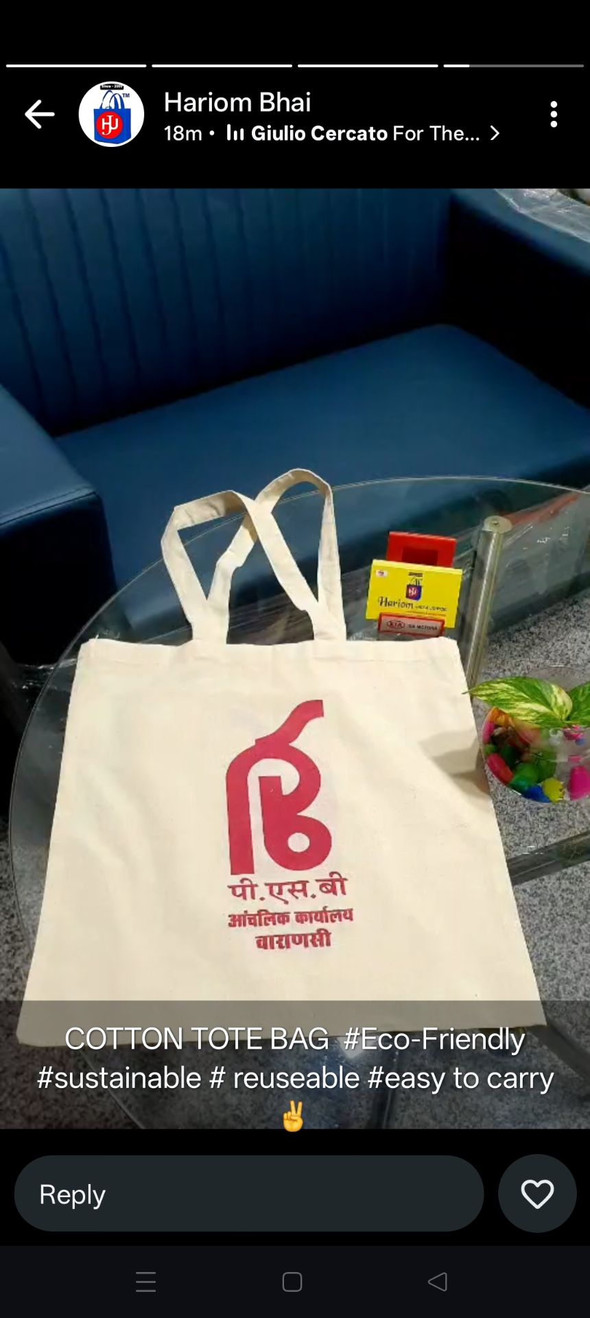 cotton tote bag
