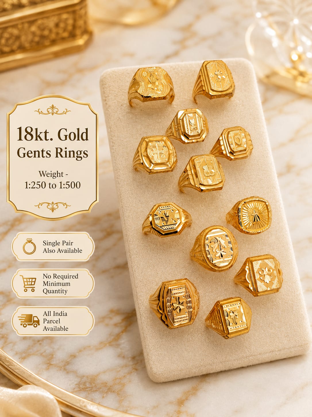 18kt Gold Gents Ring